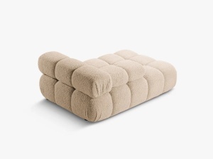 MODUL SEZLONG COLTAR BELIS, PE STANGA, NISIPIU, CU TAPITERIE DIN TEXTL BOUCLE ROLF, MICADONI - Img 3