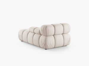 MODUL SEZLONG COLTAR BELLIS, PE DREAPTA, BEJ, CU TAPITERIE DIN TEXTIL STRUCTURAT LIBERTY, MICADONI - Img 3