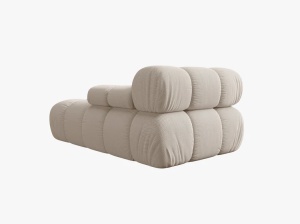 MODUL SEZLONG COLTAR BELLIS, PE DREAPTA, BEJ DESCHIS, CU TAPITERIE DIN TEXTIL 3D SONIC, MICADONI - Img 4