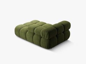 MODUL SEZLONG COLTAR BELLIS, PE DREAPTA, VERDE, CU TAPITERIE DIN TEXTIL BOUCLE ROLF, MICADONI - Img 3
