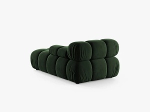 MODUL SEZLONG COLTAR BELLIS, PE DREAPTA, VERDE SMARALD, CU TAPITERIE DIN CATIFEA VENUS, MICADONI - Img 3