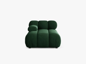 MODUL SEZLONG COLTAR BELLIS, PE STANGA, VERDE SMARALD, CU TAPITERIE DIN CATIFEA BLUVEL, MICADONI