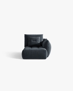 MODUL SEZLONG COLTAR BLOOM, PE DREAPTA, ALBASTRU MARIN, 95X97 CM, CU TAPITERIE DIN TEXTIL STRUCTURAT WIND, MICADONI