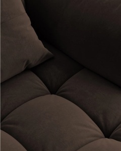MODUL SEZLONG COLTAR BLOOM, PE DREAPTA, MARO INCHIS, 95X97 CM, CU TAPITERIE DIN TEXTIL CATIFEA BLUVEL, MICADONI - Img 5