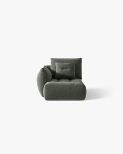 MODUL SEZLONG COLTAR BLOOM, PE STANGA, VERDE MUSCHI, 95X97 CM, CU TAPITERIE DIN TEXTIL STRUCTURAT WIND, MICADONI