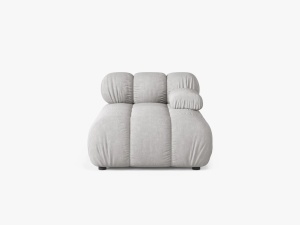 MODUL SEZLONG COLTAR MODULAR BELLIS, PE DREAPTA, GRI DESCHIS, CU TAPITERIE DIN TEXTIL STRUCTURAT LIBERTY, MICADONI