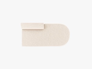 MODUL SEZLONG MILEY, PE DREAPTA, BEJ DESCHIS, CU TAPITERIE DIN TEXTIL EDEN, MICADONI - Img 4