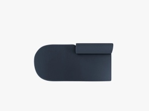 MODUL SEZLONG MILEY, PE STANGA, ALBASTRU INCHIS, CU TAPITERIE DIN TEXTIL BOUCE BALOO, MICADONI - Img 3