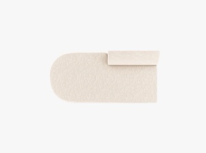 MODUL SEZLONG MILEY, PE STANGA, BEJ FILDES, CU TAPITERIE DIN TEXTIL CHENILLE EDEN, MICADONI - Img 4