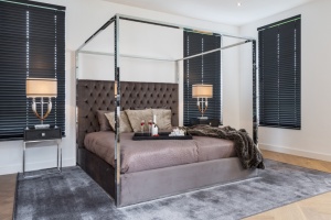 NOPTIERA BLACKBONE, NEGRU RUSTIC/CROM, DIN FURNIR DE STEJAR SI METAL, RICHMOND INTERIORS - Img 5