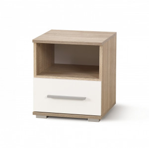 NOPTIERA LIMA SN-1, 40X39 CM, STEJAR SONOMA/ALB, DIN PAL LAMINAT, STIL MODERN