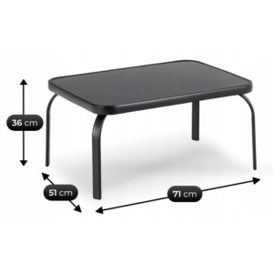 OFERTA 2026!!! SET MOBILIER DE GRADINA/TERASA, MINNESOTA, ARTIM MEBLE, DIN METAL, TECHNORATAN SI STICLA, CULOARE GRI - Img 8
