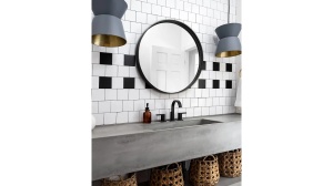 OGLINDA BAIE REA LOFT JZ-01, 39CM, NEGRU, DIN STICLA SI METAL, CALITATE SUPERIOARA - Img 5