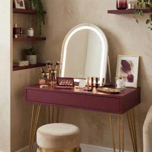 OGLINDA COSMETICA PENTRU MACHIAJ, CU LED, GLAM 40X45, ALBA - Img 7