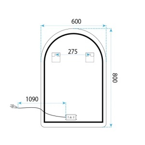 OGLINDA CU LED LED 80x60cm CAMLOT, CALITATE SUPERIOARA - Img 7