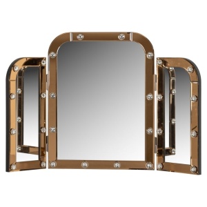 OGLINDA JAIRA, MI-0107, CONFECTIONATA DIN ALUMINIU, OGLINDA, STICLA SI MDF, STIL MODERN - Img 1