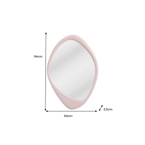 OGLINDA, ORGANIC 90CM, REALIZAT DIN POLIURETAN SI STICLA, CULOARE ROZ, ARTIM GROUP SELECTION - Img 4