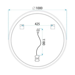 OGLINDA PENTRU BAIE CU LED 100cm HZJ100, CALITATE SUPERIOARA - Img 7