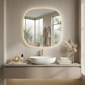 OGLINDA PENTRU BAIE CU LED TOP, 70X70CM, CALITATE SUPERIOARA - Img 2