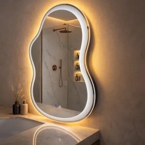 OGLINDA PENTRU BAIE, CU LED UNO DOUBLE 80x55 cm, CALITATE SUPERIOARA - Img 6