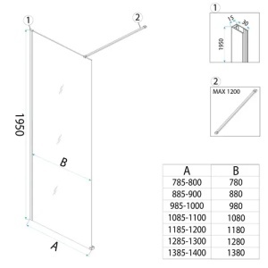 PARAVAN DE DUS FLEXI 110, TRANSPARENT/CURPU PERIAT, CALITATE SUPERIOARA - Img 8
