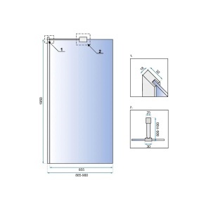 PARAVAN DE DUS REA AERO N, 90CM, TRANSPARENT, DIN STICLA, CALITATE SUPERIOARA - Img 5