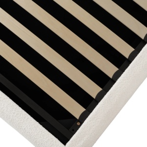 PAT 160X200CM, ARTIM MEBLE, CU SPATIU DE DEPOZITARE, REALIZAT DIN TEXTIL BOUCLE CREM, STIL MODERN - Img 12