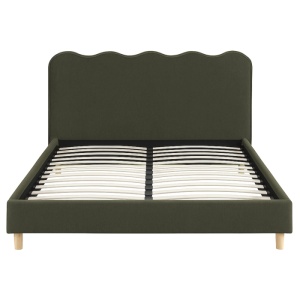 PAT 160X200CM, ARTIM MEBLE, CU SPATIU DE DEPOZITARE, REALIZAT DIN TEXTIL VERDE, STIL MODERN - Img 3