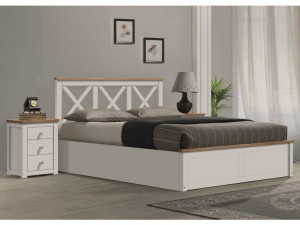 PAT DIN LEMN SI MDF 160 DE CULOARE ALB MODEL NOU