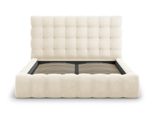 PAT EXCLUSIVIST 140X200CM, CU LADA DEPOZITARE, DIN CATIFEA BEIGE, ARTIM GROUP SELECTION - Img 3