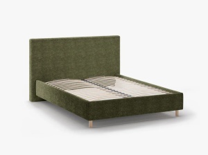 PAT TAPITAT, ELOISE, 140x200, VERDE, SOMIERA RABATABILA, CU TAPITERIE DIN TEXTIL BOUCLE ROLF, MICADONI - Img 3