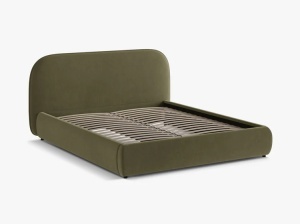 PAT TAPITAT, MURADA, 160x200, VERDE, CU TAPITERIE DIN TEXTIL CATIFEA SALVADOR, MICADONI - Img 2