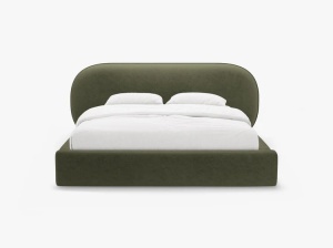 PAT TAPITAT, OVALO, 200x200, VERDE, SOMIERA RABATABILA, CU TAPITERIE DIN TEXTIL CHENILLE PERFECT HARMONY, MICADONI - Img 2