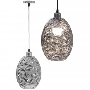 PENDUL CHROME APP564-1CP, 30 cm, CROM SI NEGRU, DIN OTEL, METAL SI STICLA, STIL MODERN, TU - Img 1