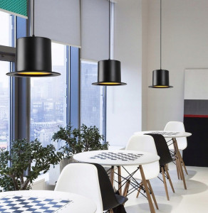 PENDUL EDISON MELONIK HAT APP289-1CP, 16,5x25,5 cm, NEGRU SI AURIU, DIN METAL, STIL MODERN, TU - Img 6