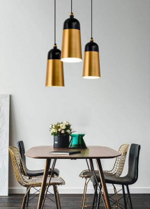 PENDUL FOX ROSE GOLD, 25x123cm, NEGRU SI ROZ AURIU, DIN ALUMINIU DE INALTA CALITATE, STIL MODERN, TU - Img 6