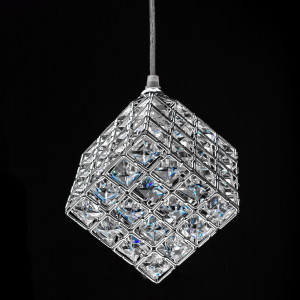 PENDUL GLAMOR CUBE APP721-1CP, 12X12 cm, CROM ARGINTIU, DIN METAL CROMAT SI STICLA, STIL MODERN, TU - Img 3