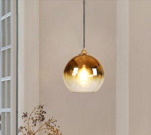 PENDUL GOLD APP314-1CP, AURIU, DIN STICLA SI METAL, STIL MODERN, TU - Img 4