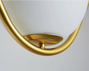 PENDUL MODERN, GOLDEN GLASS BALL, DIN STICLA, APP689-1CP - Img 2