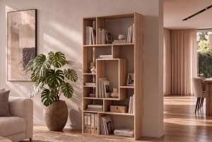 RAFT PENTRU LIVING MAKASSAR 180x80CM, REALIZAT DIN LEMN DE MANGO , CULOARE NATUR, INVICTA INTERIOR - Img 6