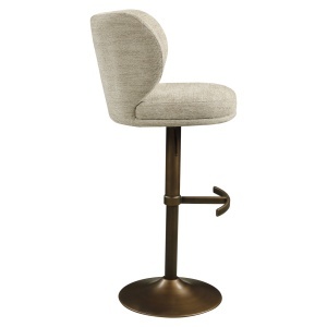 SCAUN BAR AMELY, DIN METAL SI TEXTIL, DE CULOARE CUPRU/CREM, RICHMOND INTERIORS - Img 6