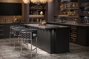 SCAUN BAR, ELEGANCE 180CM, DIN CATIFEA SI METAL, ARTIM GROUP SELECTION - Img 2
