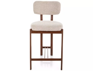 SCAUN BAR MISAKI H2, BEJ DESCHIS 255/NUC, TAPITERIE DIN TEXTIL SI PICIOARE DIN METAL, STIL MODERN