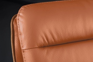SCAUN DE BAR, BIG GEORGE, PIELE, MICROFIBRA SI METAL, CULOARE CONIAC, ARTIM GROUP SELECTION - Img 2