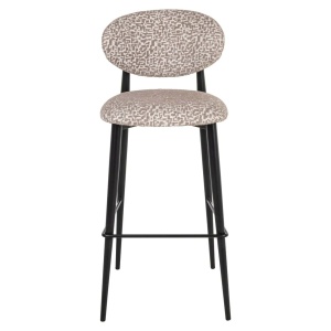 SCAUN DE BAR DANTES NATURAL GEO, 214151, CONFECTIONAT DIN POLIESTER, METAL SI SPUMA, BEJ/NEGRU, STIL MODERN - Img 3