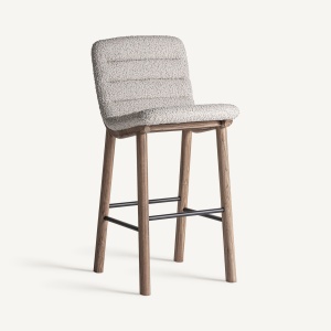 SCAUN DE BAR JACQUARD 106CM, DIN LEMN SI TEXTIL, STIL MODERN, VICAL HOME