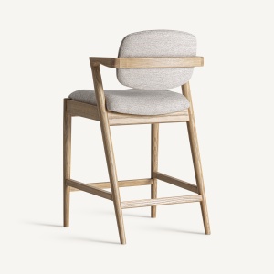 SCAUN DE BAR NAMUR 94CM, DIN LEMN SI TEXTIL, STIL MODERN, VICAL HOME - Img 4