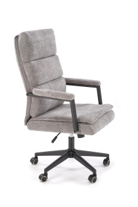 SCAUN DE BIROU ADRIANO, GRI/NEGRU, TAPITERIE DIN STOFA SI PICIOARE DIN METAL, STIL MODERN - Img 4