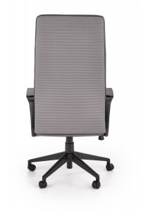 SCAUN DE BIROU AREZZO, GRI/NEGRU, TAPITERIE DIN STOFA/PIELE ECOLOGICA SI PICIOARE DIN METAL, STIL MODERN - Img 3