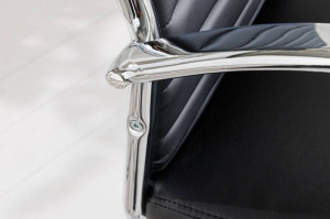 SCAUN DE BIROU, BIG DEAL 107/117CM, METAL SI PIELE ECO DE CULOARE NEAGRA, COD 41022 - Img 3